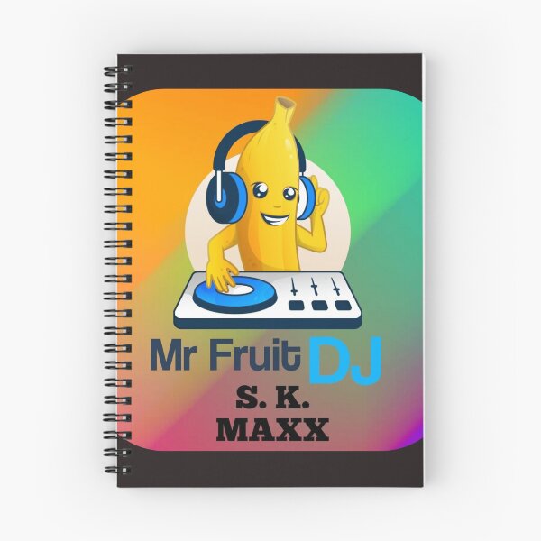 Item preview, Mr Fruit DJ pattern with brand logo designed and sold by SKMAXX.
