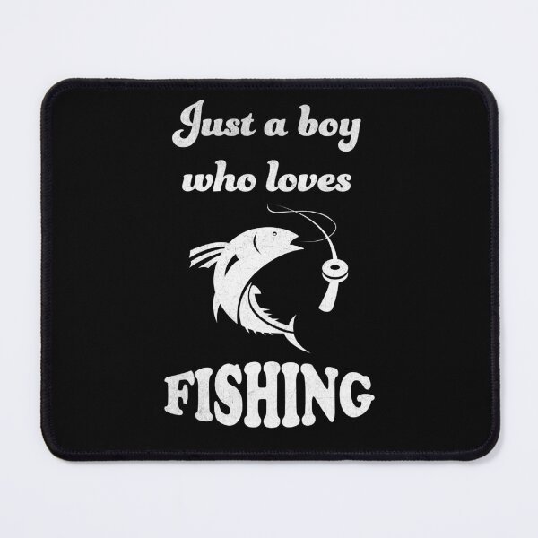 Item preview, Just A Boy Who Loves Fishing White Text designed and sold by geminivibe.