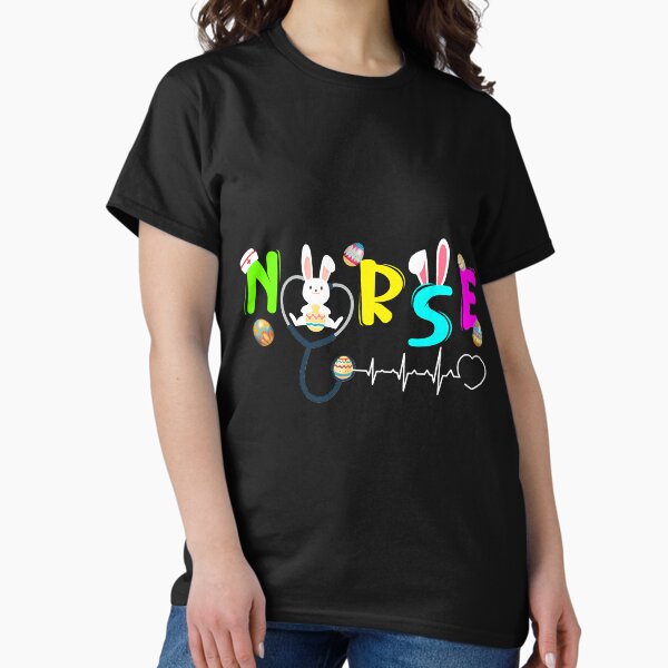 Stethoscope Nurse Bunny Tail Colorful Eggs Easter T-Shirt Stethoscope Nurse Bunny Tail Colorful Eggs Easter T-Shirt