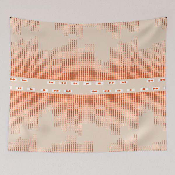 Item preview, Music Waves - Neutral Orange designed and sold by SilverPegasus.