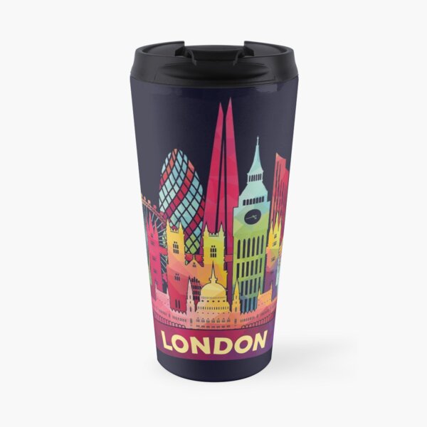 Modern colorful skyline of London Travel Mug