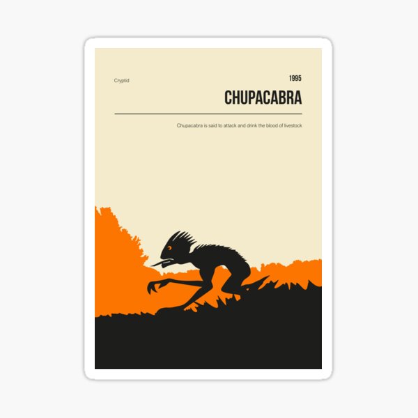 Item preview, Chupacabra Cryptid Cryptozoology Poster designed and sold by Stadify.