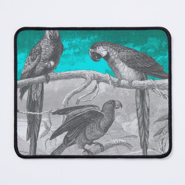 Item preview, beautiful parrots in the tropical forest, vintage designed and sold by Mauswohn.