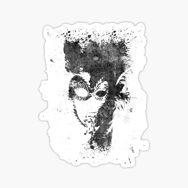 Venetian Carnival Mask, Splash Design Sticker