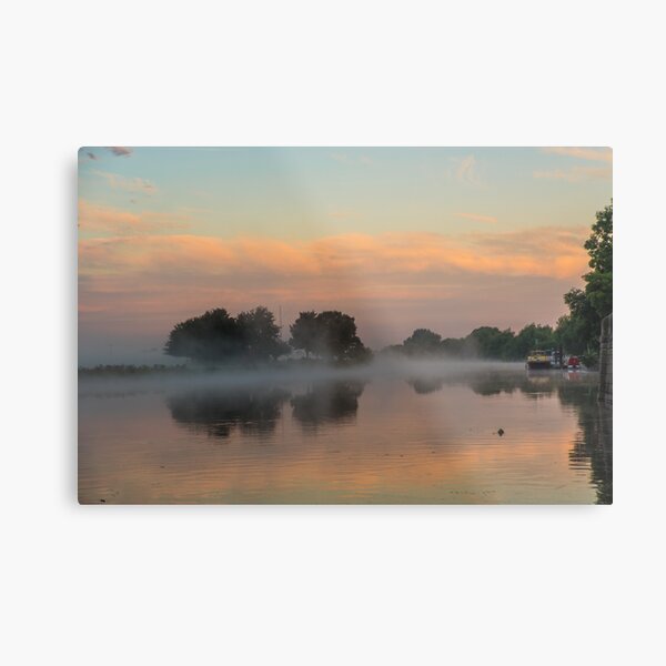 Trent Lock (UK) misty sunrise Metal Print