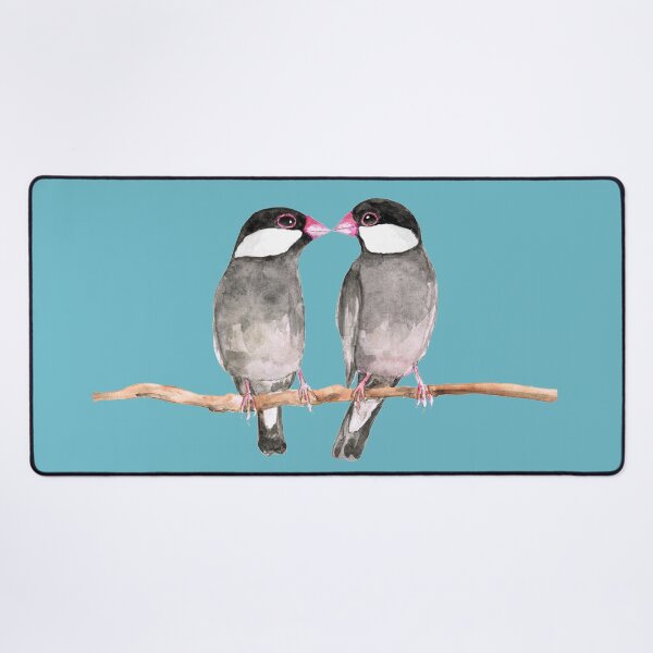 Item preview, Two kissing Java sparrows designed and sold by Bwiselizzy.