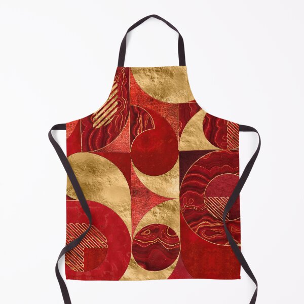 Item preview, Geometric Abstract - Red textures and Gold designed and sold by k9printart.