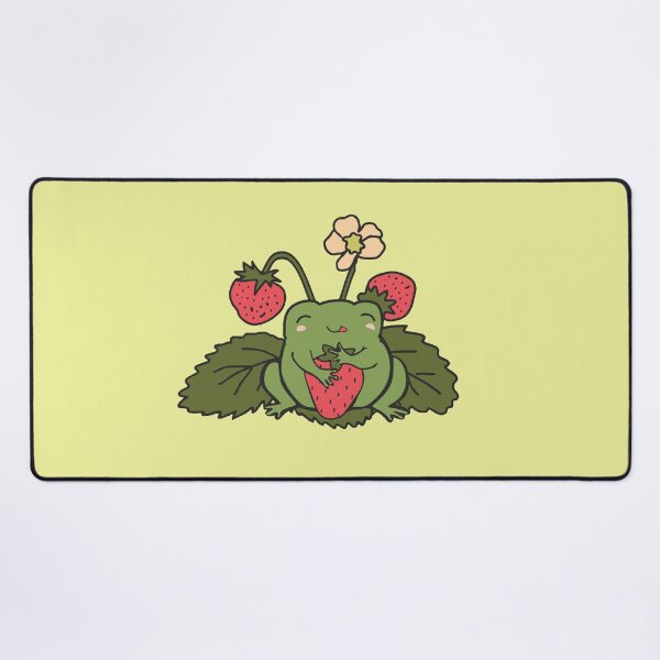 Item preview, Cottagecore Aesthetic Frog with Strawberry Cute Kawaii Lover Gift designed and sold by alenaz.