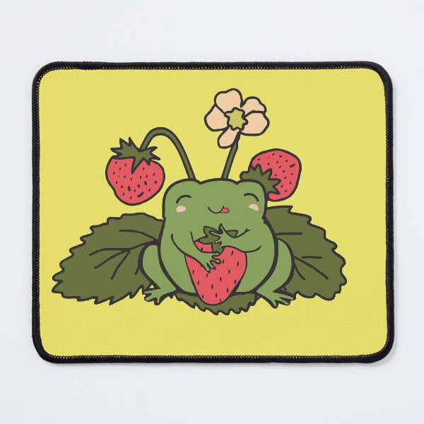 Item preview, Cottagecore Aesthetic Frog with Strawberry Cute Kawaii Lover Gift designed and sold by alenaz.