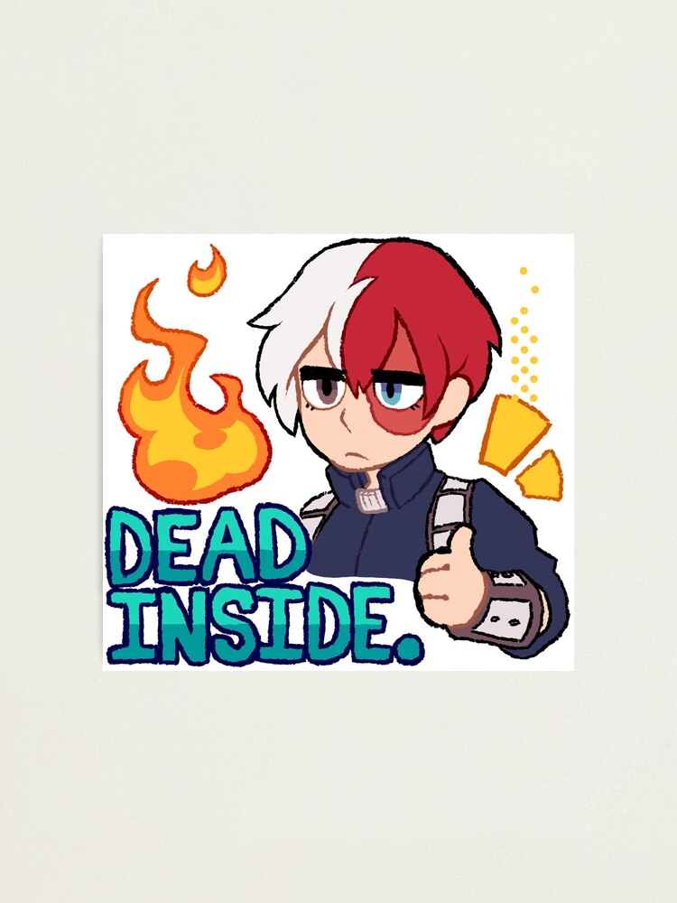 "shoto todoroki dead inside" Photographic Print for Sale by Atomizer01