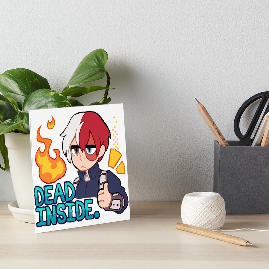 "shoto todoroki dead inside" Art Board Print for Sale by Atomizer01