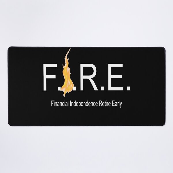Item preview, Financial independence retire early with flames white text designed and sold by Lady-Frost.