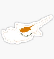 Cyprus Flag Map Sticker