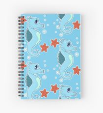 Baby Blue Seahorse Spiral Notebook