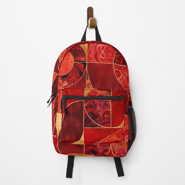 Item preview, Geometric Abstract - Red textures and Gold designed and sold by k9printart.