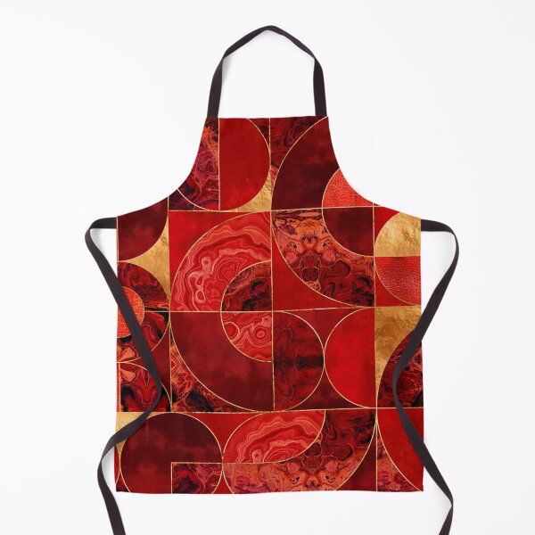 Item preview, Geometric Abstract - Red textures and Gold designed and sold by k9printart.