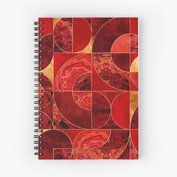 Item preview, Geometric Abstract - Red textures and Gold designed and sold by k9printart.