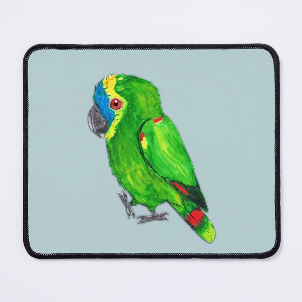 Item preview, Turquoise-fronted amazon watercolor painting designed and sold by Bwiselizzy.