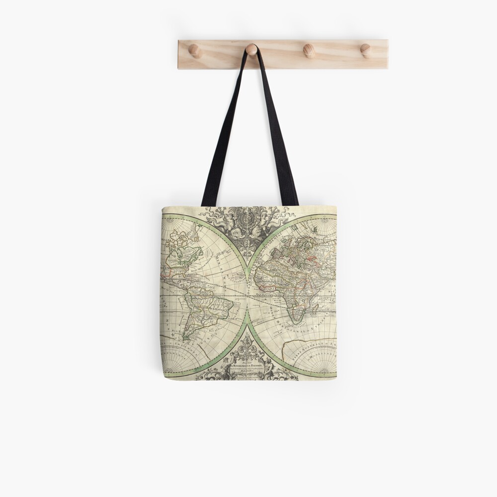 Ancient World Map Vintage Purse Tote Bag Handbag For Women - Bestiewisdom