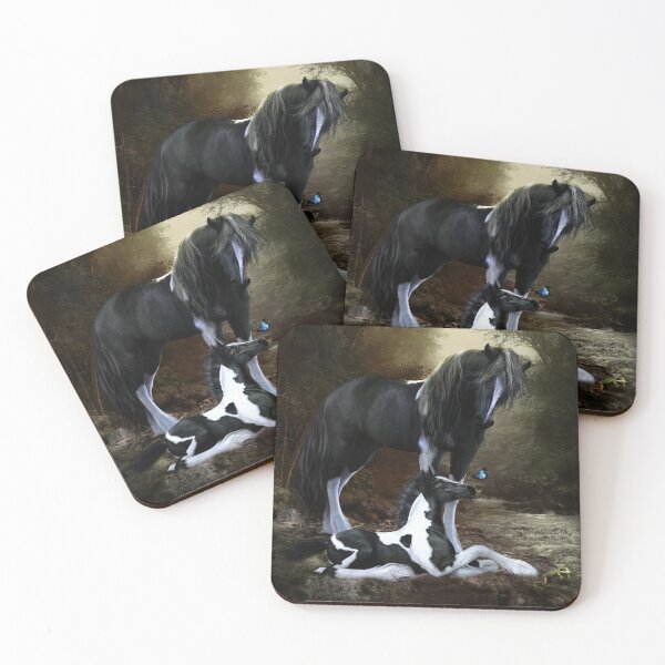 Item preview, Gypsy Vanner and Foal by the river designed and sold by Shanina Conway.