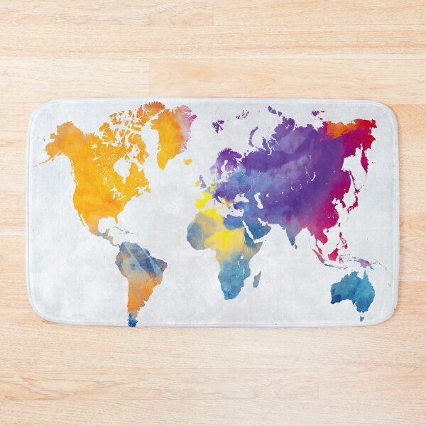 Item preview, Colorful World Map designed and sold by prestige dn.