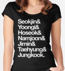 BTS - BANGTAN JUNGEN - 방탄 소년단 Tailliertes Rundhals-Shirt