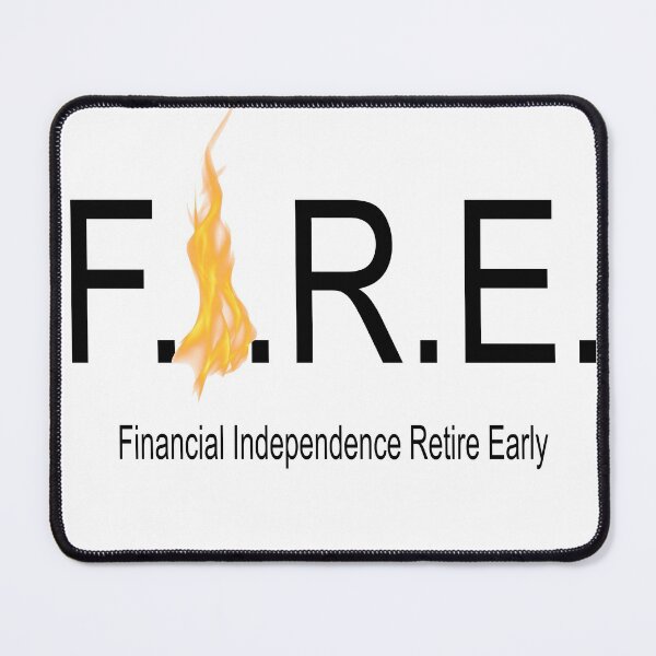 Item preview, Financial independence retire early with flames black text designed and sold by Lady-Frost.