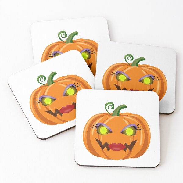 Item preview, Funny Spooky Halloween Lady pumpkin with makeup Digital Art designed and sold by ElenaMorshinina.