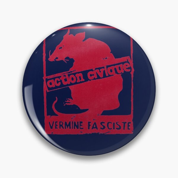 Item preview, ! New ! Paris Revolt Mai 68 'Action Civique Vermine Fasciste' Original in Deep Red On Bone Grey  t-shirts for kid, mum necklace, mommy shirt, t-shirts teachers, mom shirt designed and sold by HangBoyerShop.