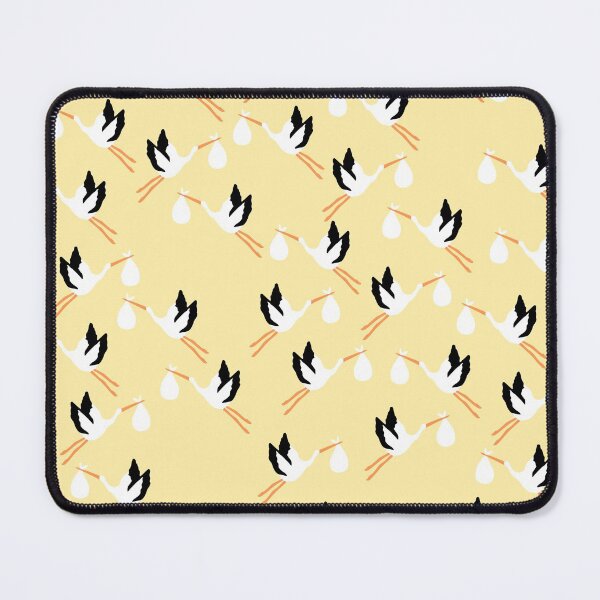 Item preview, Cute Stork Print on Yellow Background designed and sold by kapotka.