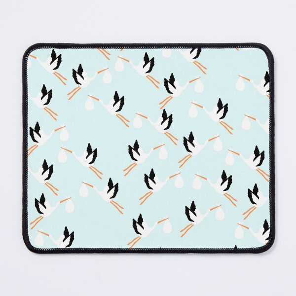 Item preview, Cute Stork Print on Blue Background designed and sold by kapotka.