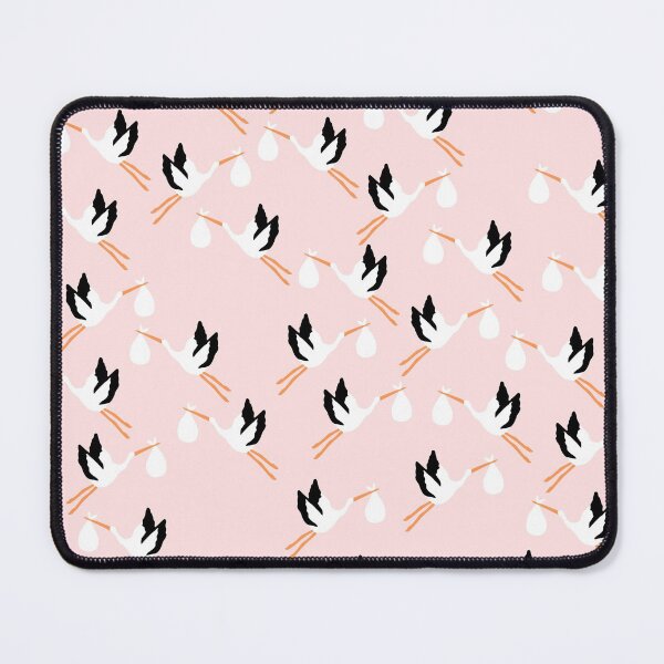 Item preview, Cute Stork Print on Pink Background designed and sold by kapotka.