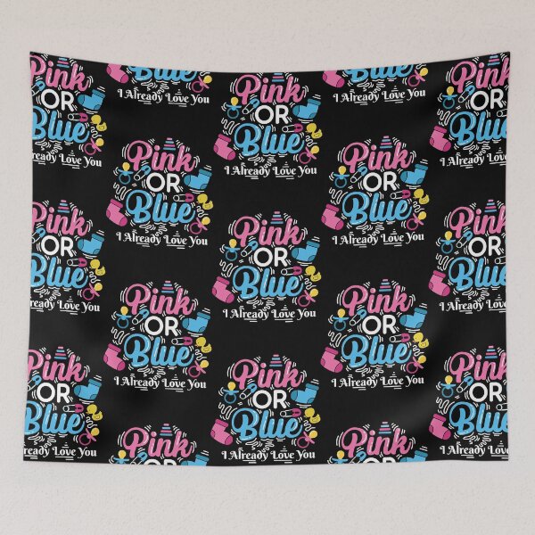 Artikelvorschau, Rosa oder Blau Ich liebe dich bereits Geschlecht enthüllen süße Familie entworfen und verkauft von HaluskaAhria.