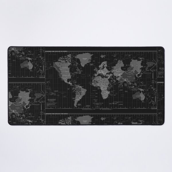 Cool World Map Desk Mat