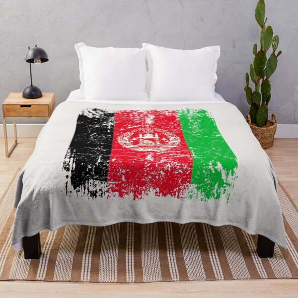 Aperçu de l'œuvre Drapeau de l'Afghanistan Vintage créée et vendue par HelenMaryF.