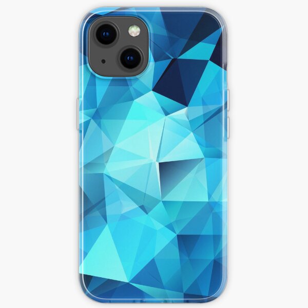 Blue polygonal design  iPhone Soft Case