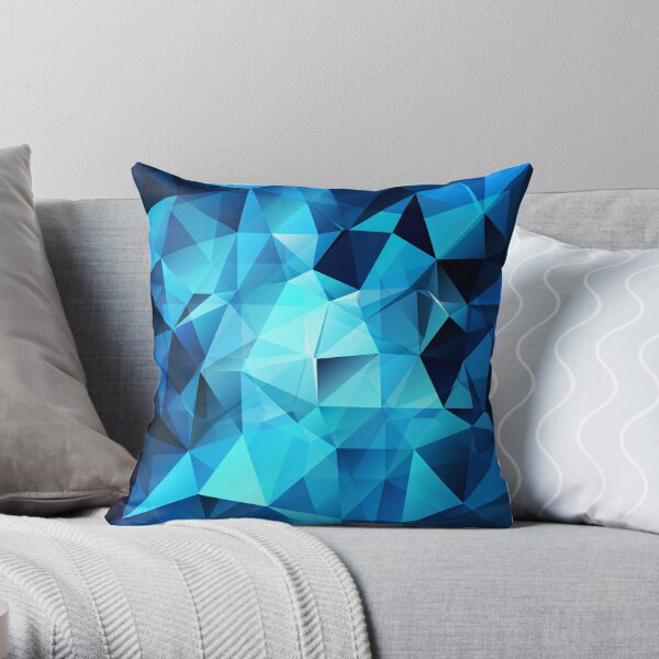 Soft Blue Hexagons Throw Pillow by Elisabeth Fredriksson