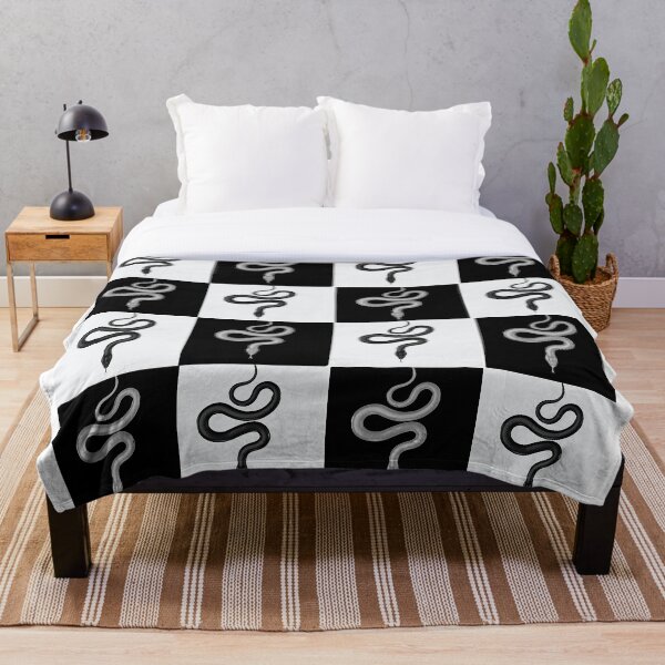 Aperçu de l'œuvre Motif serpent noir et blanc créée et vendue par MadTripStudio.