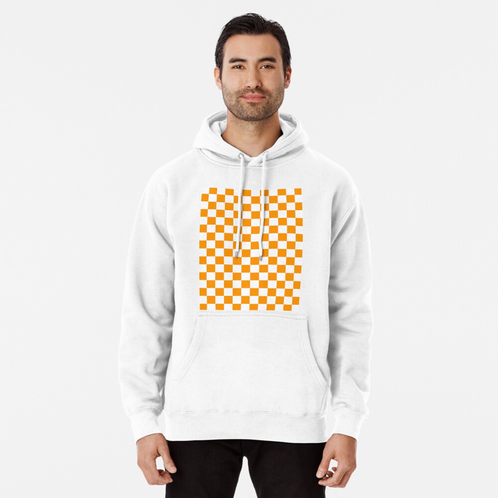 Orange and White Checkered Pattern