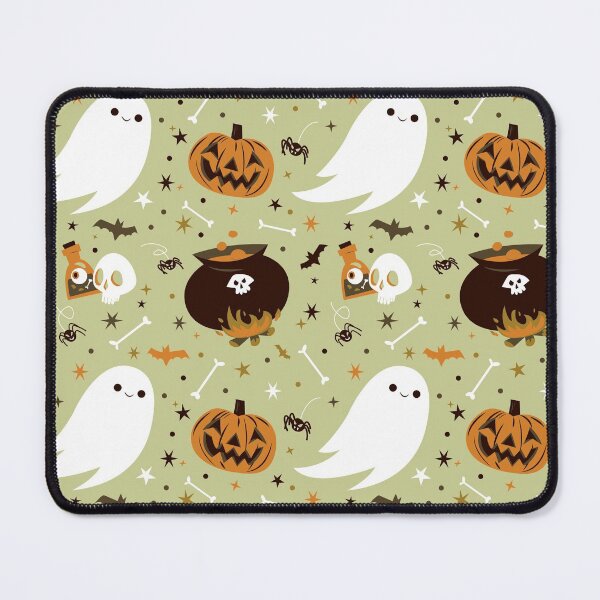 Item preview, Cute Halloween Pattern with Ghosts, Pumpkins and Witch's Pot designed and sold by SLAG-Creative.