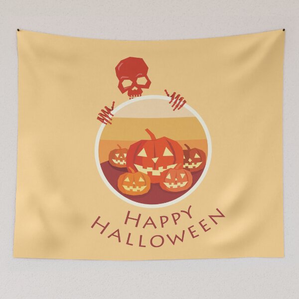 Item preview, Skeleton Presents Happy Halloween by Art without Curves designed and sold by Art Without Curves.
