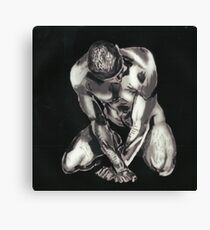 Black and White Beautiful Man Canvas Print