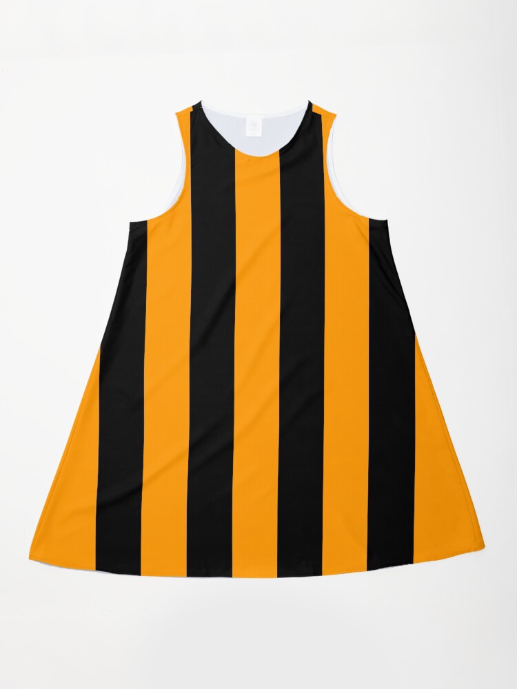Orange and Black Vertical Stripes" A-Line Dress for Sale by PharrisArt |  Redbubble