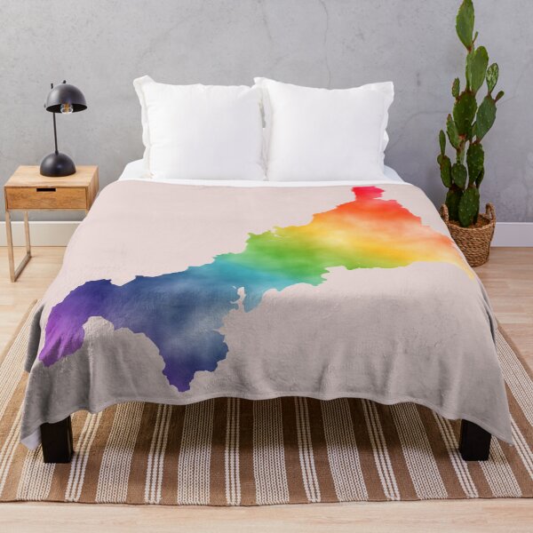 Item preview, Watercolour Cornwall Rainbow Map designed and sold by cashewdays.