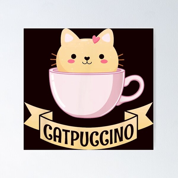 Item preview, Catpuccino Kawaii Cat designed and sold by hangoxinhxan.