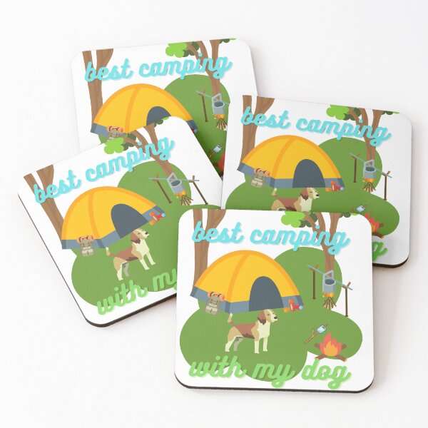 Item preview, Best Camping with My Dog Awesome T-shirts and stickers for Dog Lover designed and sold by ikutosaufi.