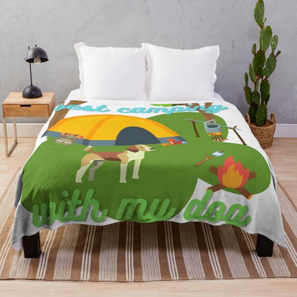 Item preview, Best Camping with My Dog Awesome T-shirts and stickers for Dog Lover designed and sold by ikutosaufi.
