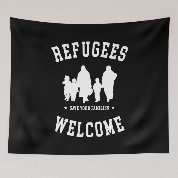 Item preview, Refugees Welcome family | Anti racism designed and sold by BananaKivi.