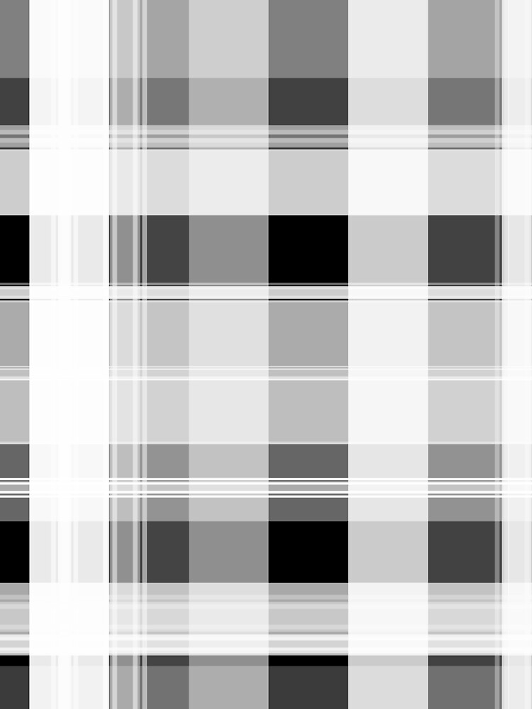 "Black and White Plaid" Drawstring Bag by PharrisArt | Redbubble