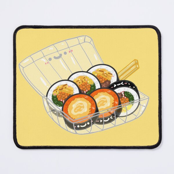 Item preview, Kawaii Korean street food cheese kimchi kimbap sticker designed and sold by Marie-c-doodles.